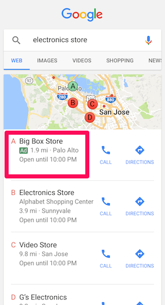 local pack ads